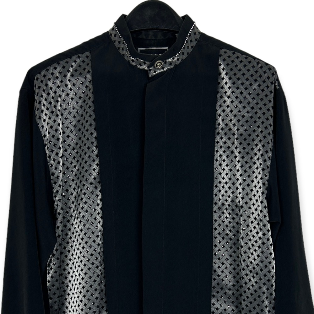 Vintage Pronti Collection By Phita Men's Small‎ Poly Rayon Bedazzled Sparkle
